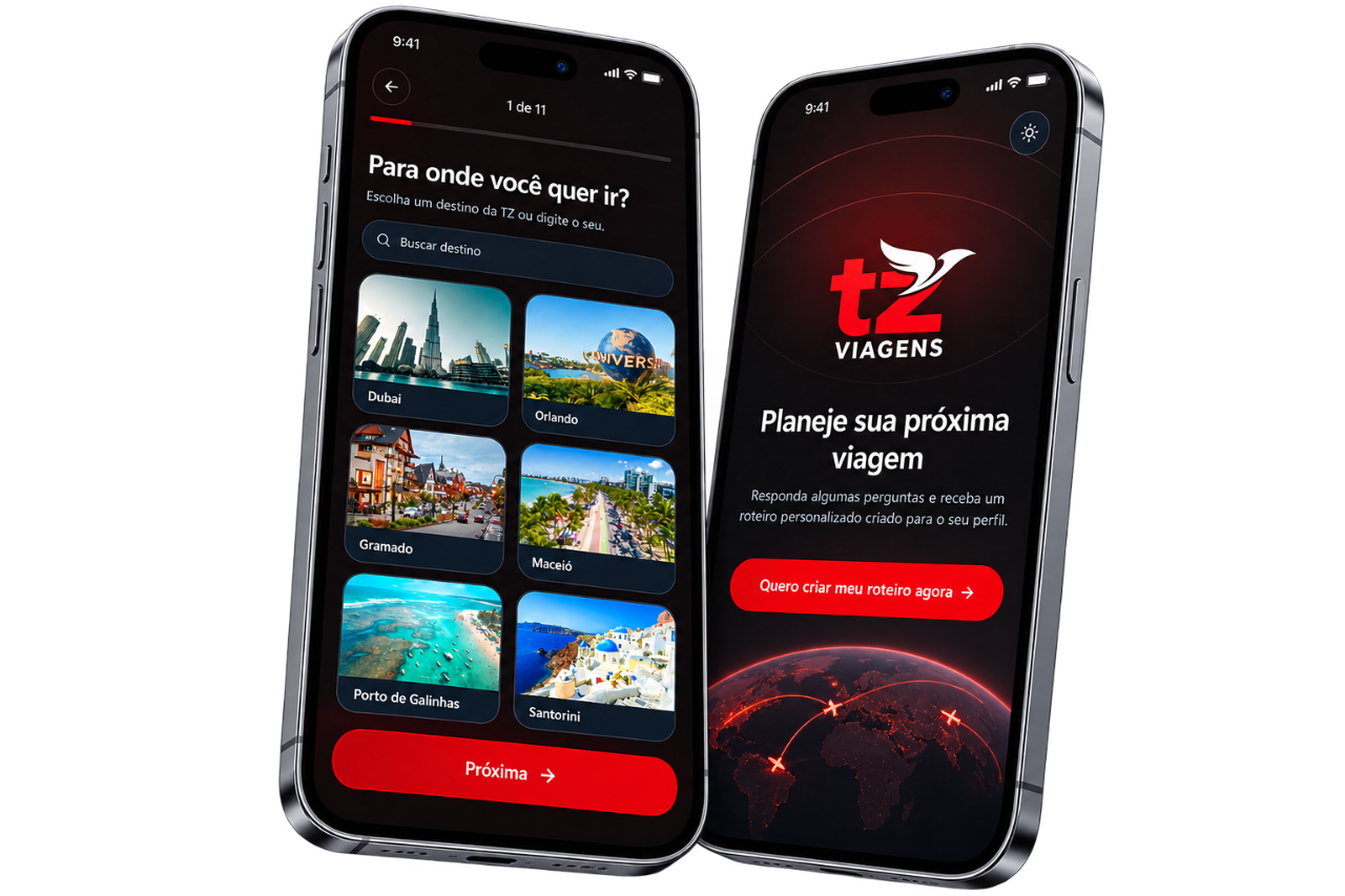 TZ Roteiros App Mockup